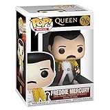Funko Pop! Rocks: Queen-Freddie Mercury Wembley 1986 - Figura de Vinilo Coleccionable - Idea de Regalo- Mercancia Oficial - Juguetes para Niños y Adultos - Music Fans