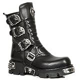 New Rock M-391x-S1 - Botas de Motorista Unisex, Negro (Noir Black), 41 EU