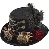 Sombreros Steampunk Unisex Sombrero Steampunk Con Gafas Para Disfraz De Halloween Accesorios Steampunk