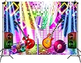 Rock Music Hip Hop Graffiti Fotografía Fondos Tela Hip Hop Rock Música Tema Fiesta Fondo Tela Banner Decoración Suministros Photo Booths | Ideal para fanáticos del rock, planificadores de eventos,