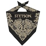 Stetson Bandana Paisley Mujer/Hombre - pañuelo para Cabeza Cinta la Verano/Invierno - Talla única Negro