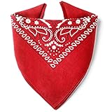 Karl Loven EL BANDANA - Estampado Paisley - 100% Algodón - Máximo grosor - 20 Colores Exclusivos - Rojo