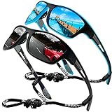 Perfectmiaoxuan Gafas de sol polarizadas para hombre mujer conducción pesca senderismo Ciclismo Alpinismo Vacaciones Viajar deporte Lanyard Gafas de sol