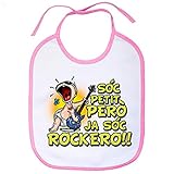 Babero Sóc petit però ja sóc rockero - Rosa