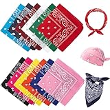 Vinuwu 12 Bandana, 50x50cm Paisle Pañuelos Cabeza mujer y Hombre, Nailon Colorido Mujer Cinta pelo Pañuelos Cabeza Turbante