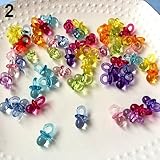 ulafbwur Juego de 50 chupetes decorativos resistentes al desgaste antioxidantes chupetes recuerdos de fiesta lindo multicolor