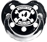 Metal Kids Born To Rock Unisex Chupete Bebé Negro 6-12 Monate Plastico